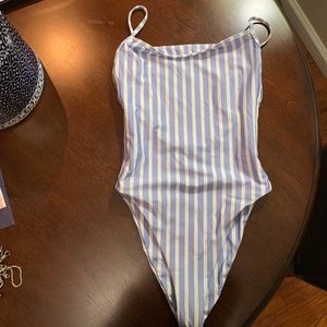 SKIN by Same Swim Blue Striped One Piece